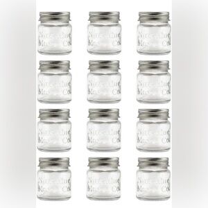 2oz Shot Glass Mason Jars with Silver Lids